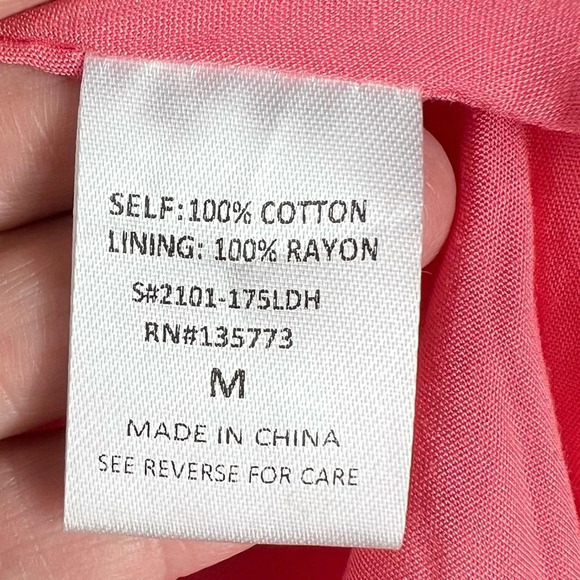 TALULAH Pink & Blue Floral Layered tiered Ruffle Dress | Size Medium - Picture 4 of 8